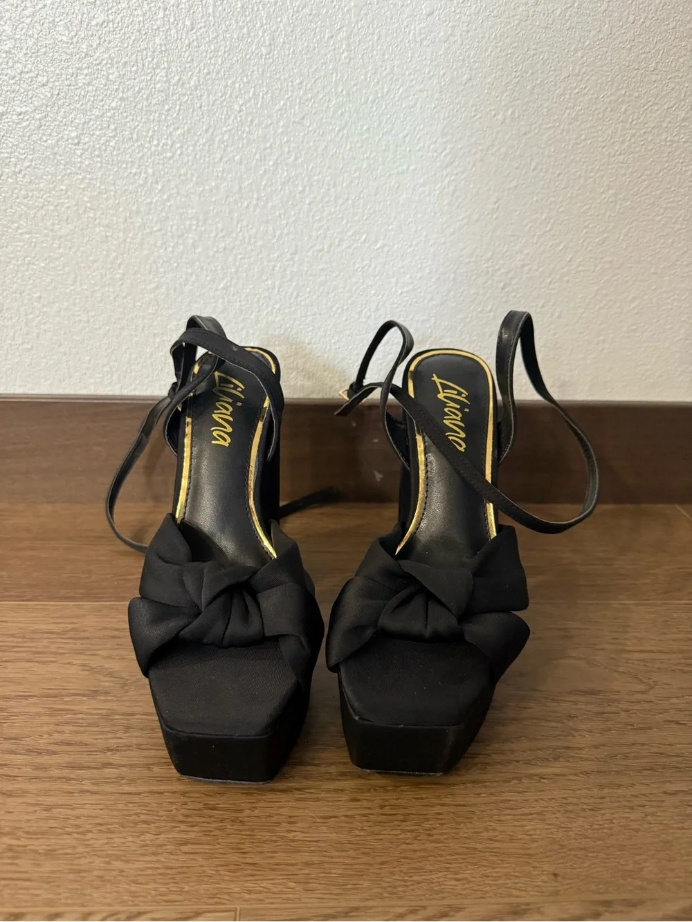 Petal & Pup Black Knot Platform Sandals